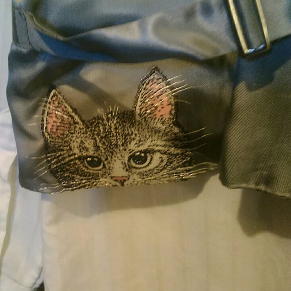 Vintage 3 pc. CAT vest/paw print shirt & tie - Picture 4 of 8